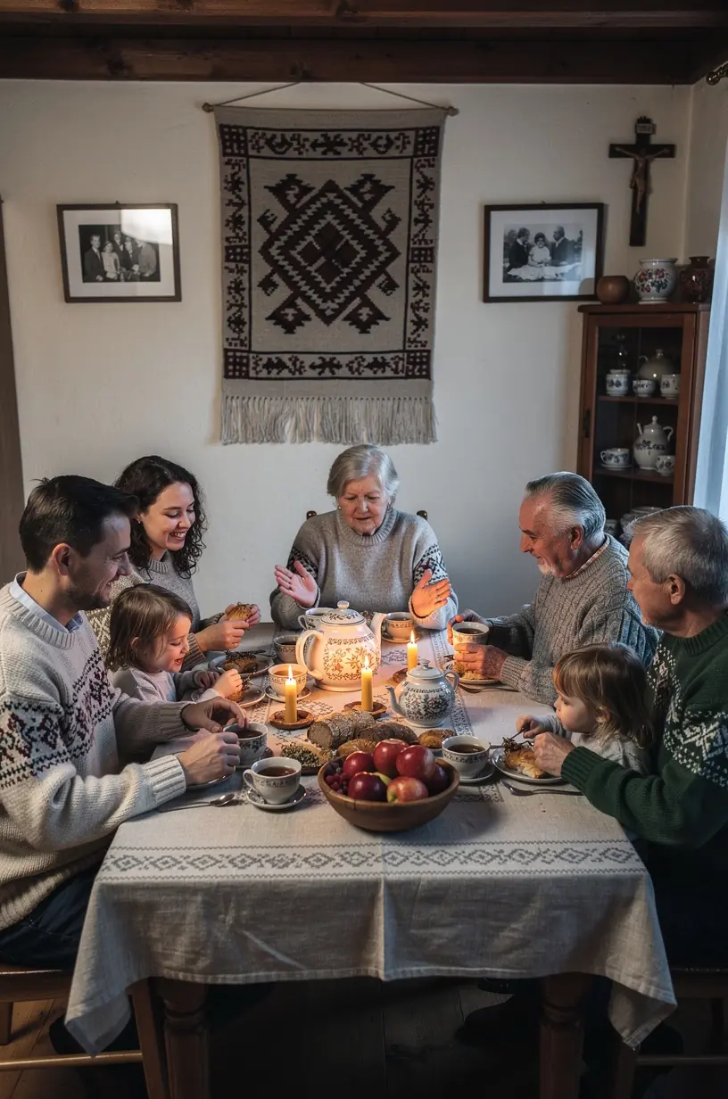 Arbatos lapų pluoštas su matomu natūraliu tekstūru, pabrėžiantis ekologišką savęs priežiūrą.